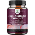 Advanced Multi Collagen Complex - Ageless Multi Collagen Peptides Supplements with Type 1 2 3 5 & X & Biotin for Hair, Skin and Nails Vitamins - Biotin Supplements for Women & Men - 90 Count Natures Craft Au supplements