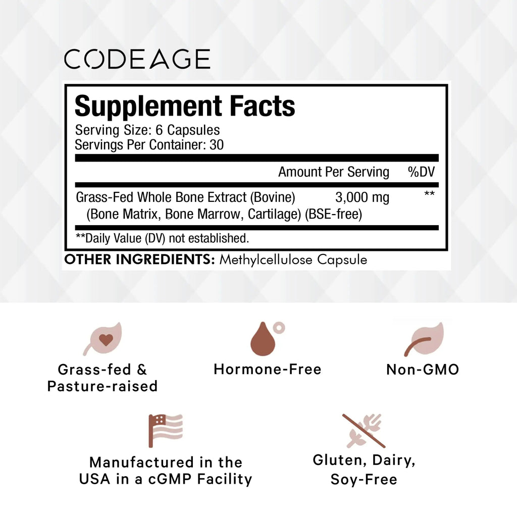 Codeage Grass Fed Bone Marrow, Full Spectrum Whole Bone Extract Codeage Au supplements