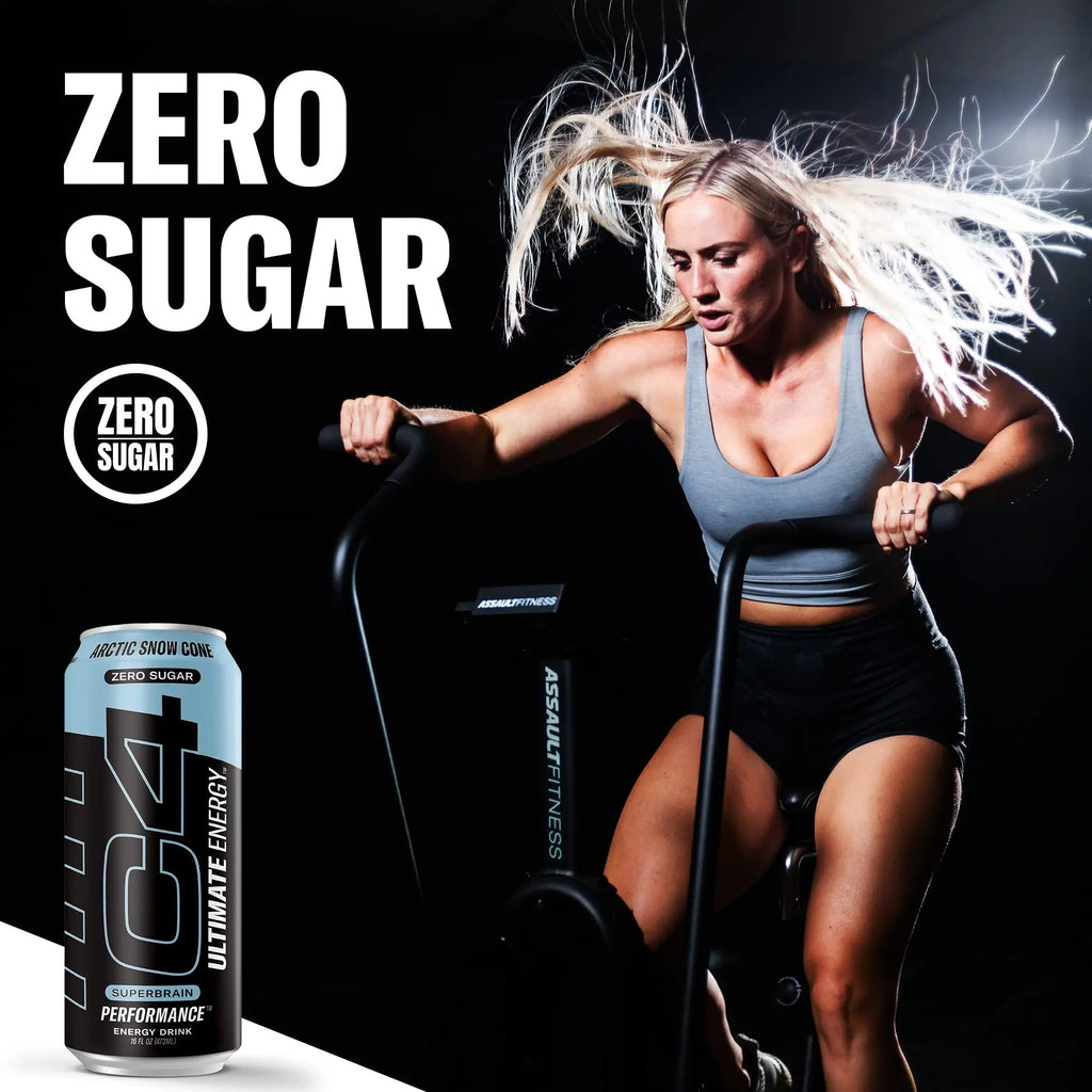 C4 Ultimate Sugar Free Energy Drink 16oz (Pack of 24) | Arctic Snow Cone | Pre Workout Cellucor Au supplements
