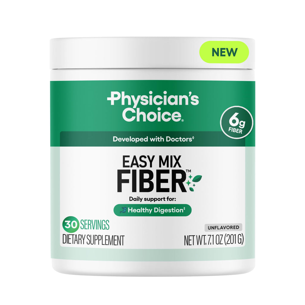 Physician's CHOICE Easy Mix Fiber for Digestive Health & Regularity - No Grit, Sugar Free, & Tasteless