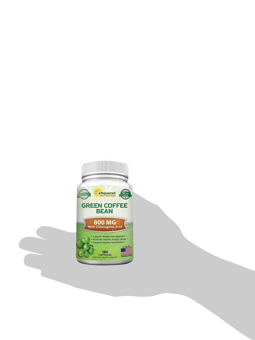 aSquared Nutrition Natural Green Coffee Bean Formula-180 Capsules-Max Strength GCA aSquared Nutrition Au supplements