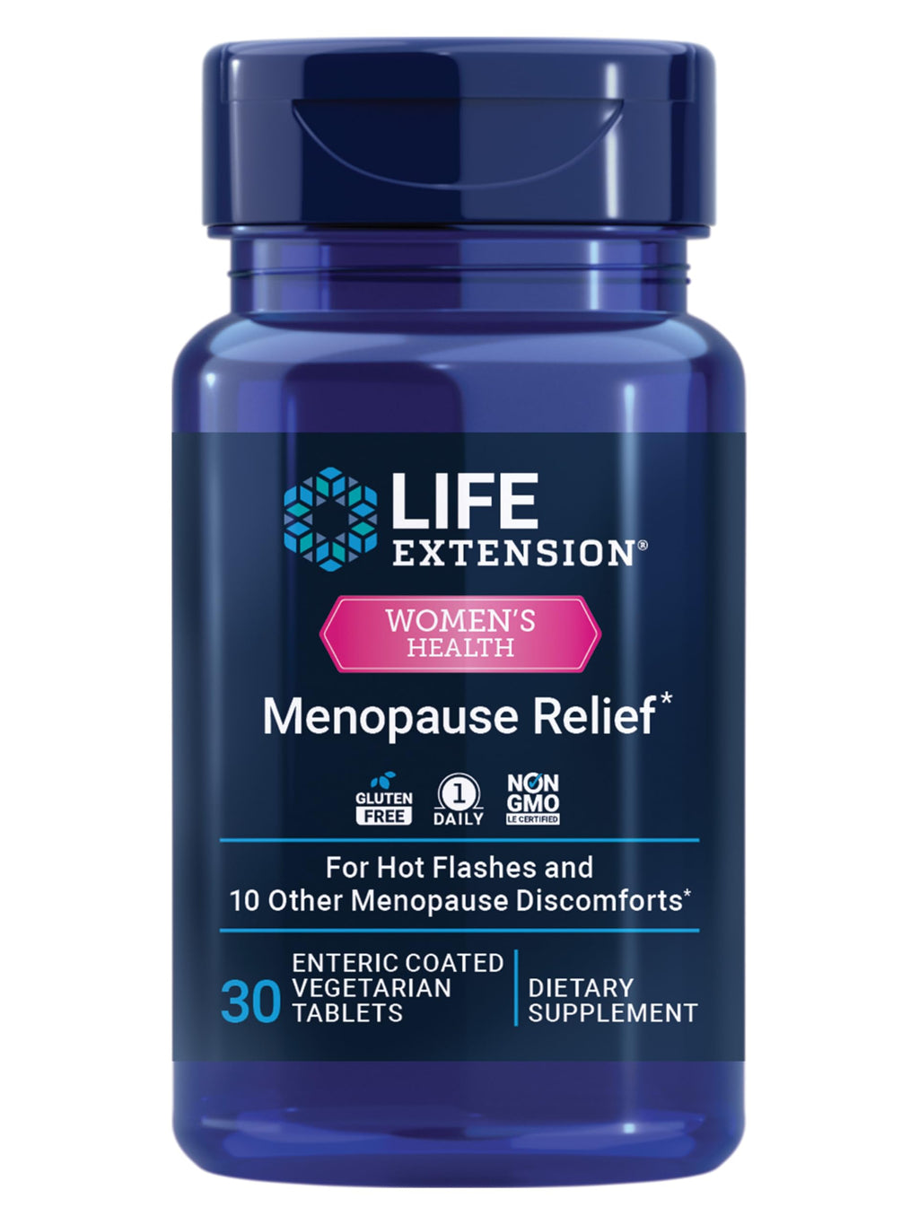 Life Extension Menopause Relief – Siberian Rhubarb, Menopause Supplement for Women, Ease hot Flashes, Mood Swings, Night Sweats Relief, Hormone-Free, Gluten-Free, Non-GMO, Vegetarian, 30 Tablets Life Extension Au supplements