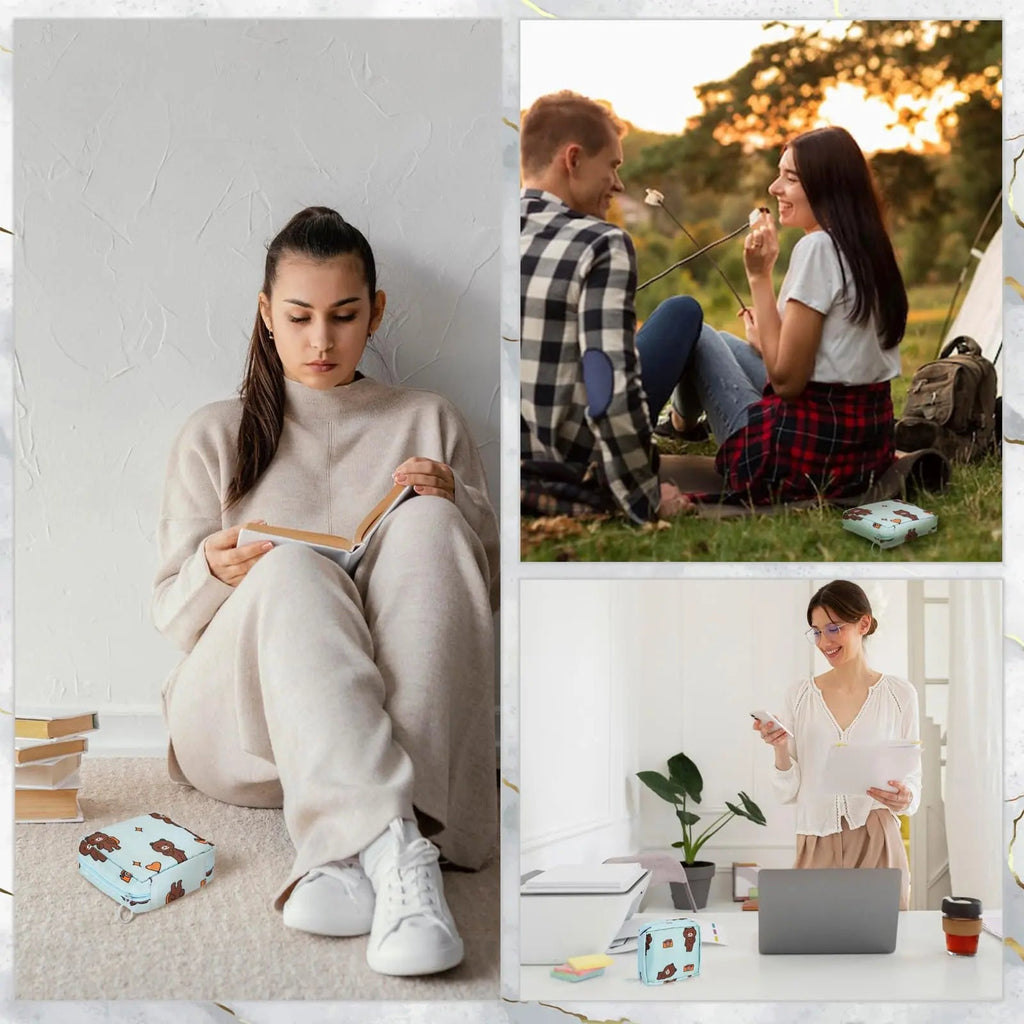 4Pcs Period Bag, Sanitary Pad Storage Bag Samll Period Pouch for Purse Cute Menstrual Period Bag Aster Au supplements