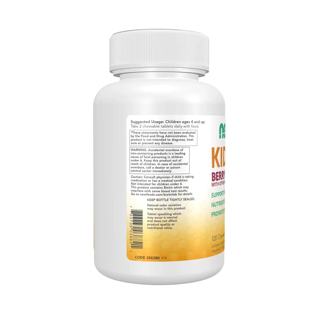 NOW Kids Supplements, Kid Vits Multivitamin, Berry Lemonade Flavor, 120 Chewable Tablets NOW Foods Au supplements