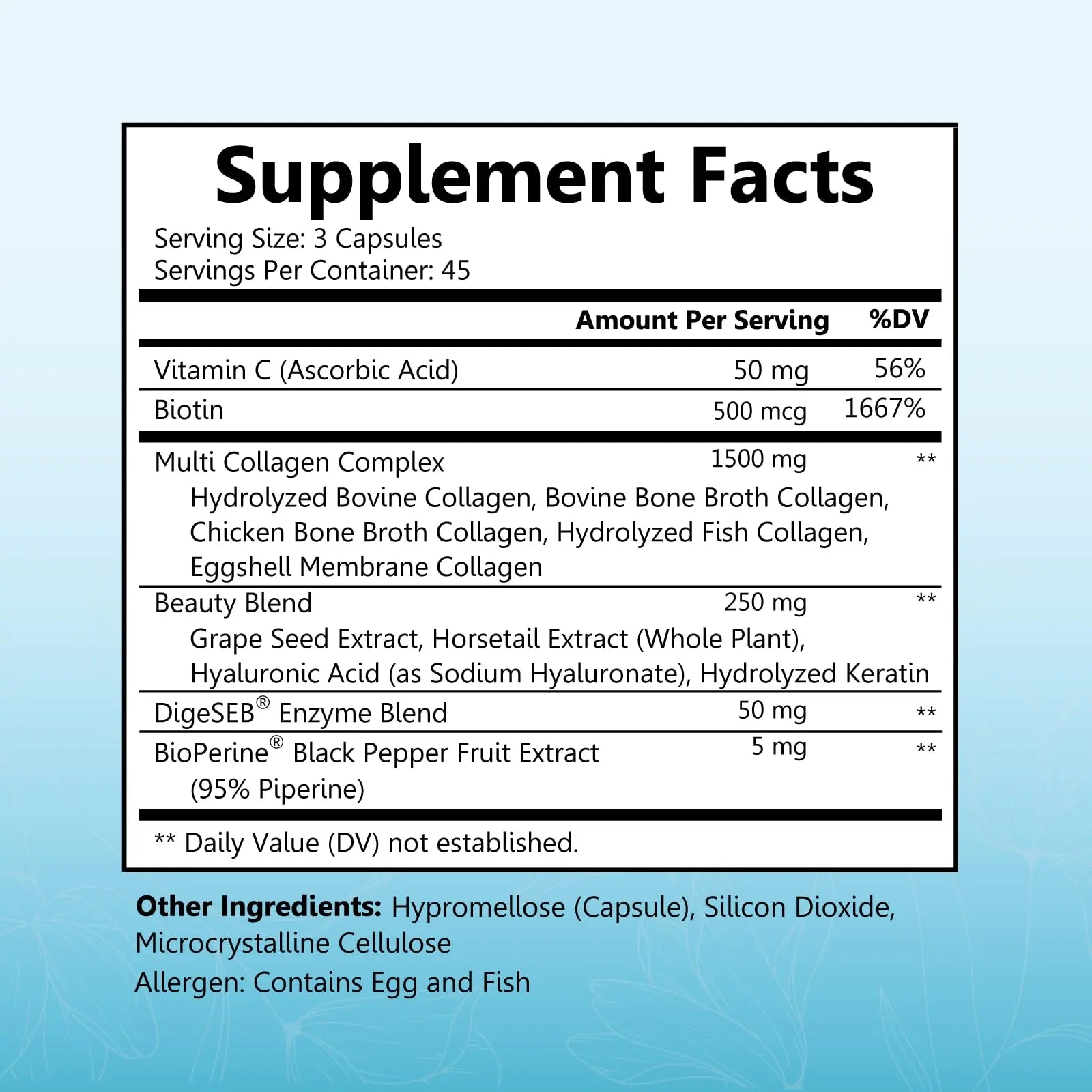Multi Collagen Pills for Women (Types I II III V X) with Vitamin C Hyaluronic Acid Biotin BioSchwartz Au supplements