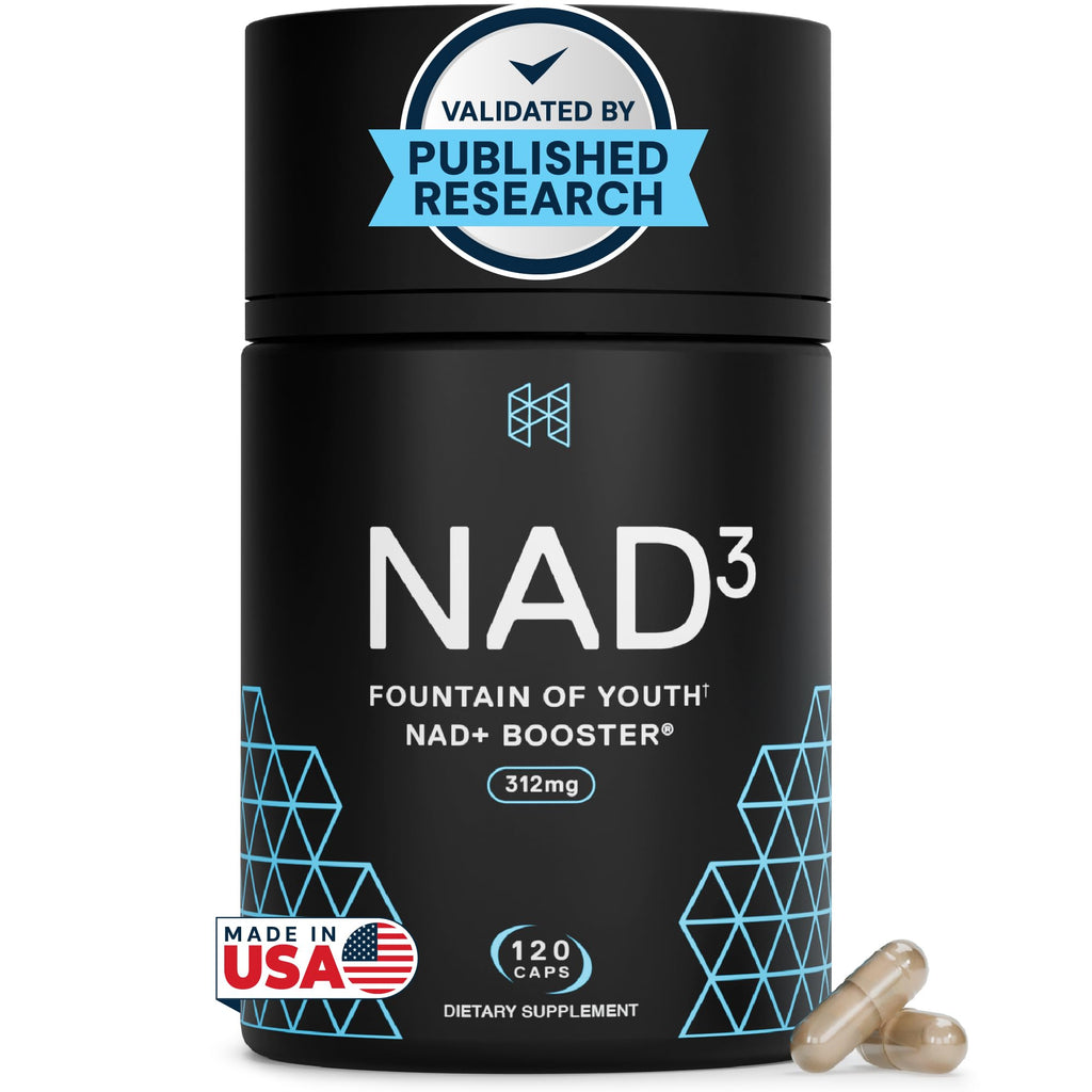 HPN NAD3 Clinical NAD+ Booster, Cellular Health & Natural Energy - NAD Supplement for Healthy Aging, Metabolic Support, NRF2 & Longevity, Nicotinamide Riboside & NMN Alternative, 120ct, 60-Day Supply HPN Au supplements