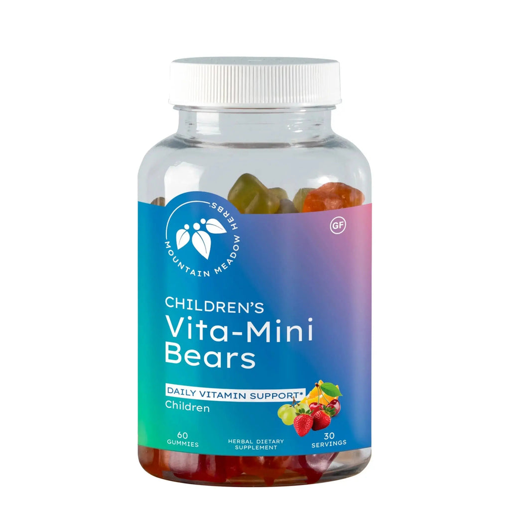 Mountain Meadow Herbs Vita-Mini Bears for Children | Multivitamin with Biotin, Folic & Pantothenic Acid, Iodin, Zinc | Mountain Meadow Herbs Au supplements