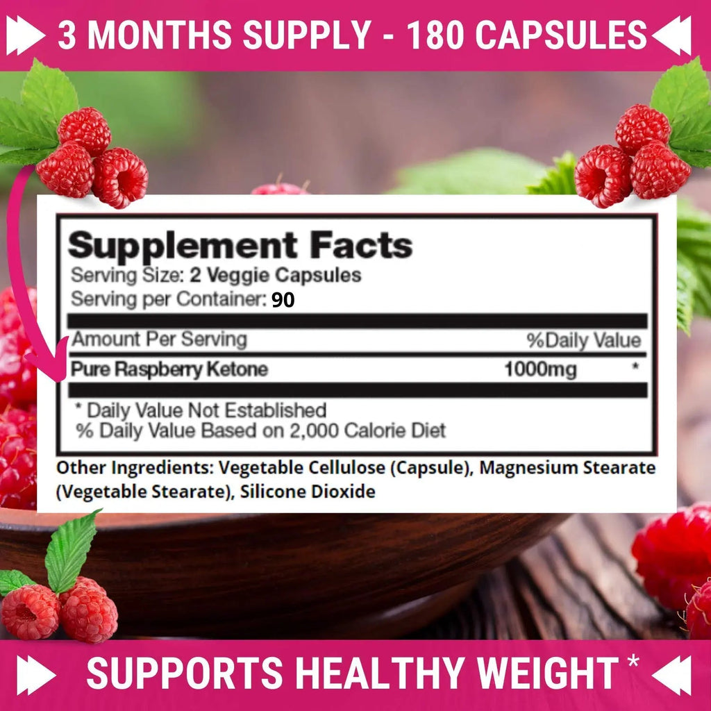FRESH HEALTHCARE Pure 100% Raspberry Ketones Max 1000mg Per Serving - 3 Month FRESH HEALTHCARE Au supplements