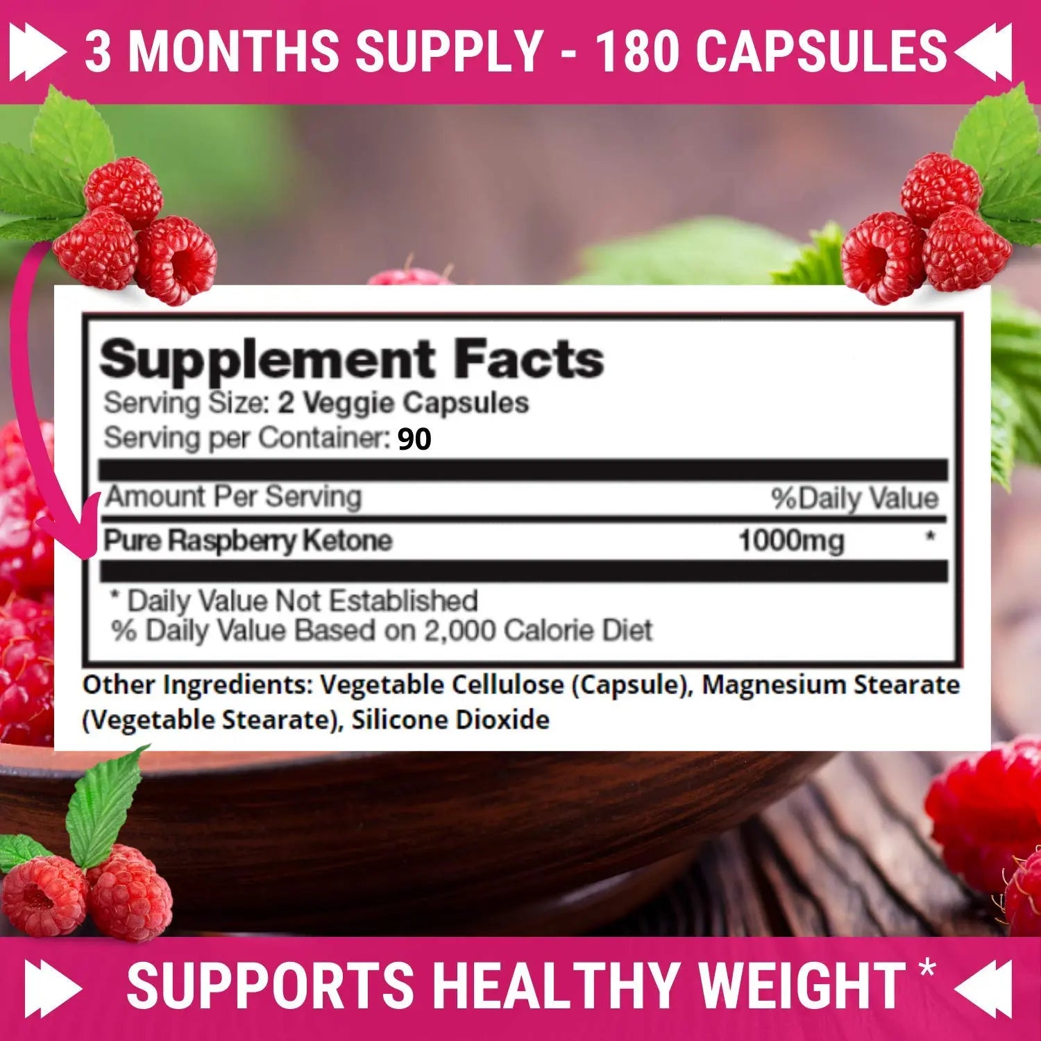 FRESH HEALTHCARE Pure 100% Raspberry Ketones Max 1000mg Per Serving - 3 Month FRESH HEALTHCARE Au supplements