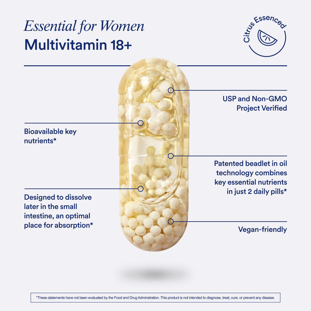 Ritual Women’s 18+ Daily Multivitamin - Key Essential Vitamins and Minerals to Support Energy, Heart, Bone, Brain Health* - Clinical Backed - Vegan