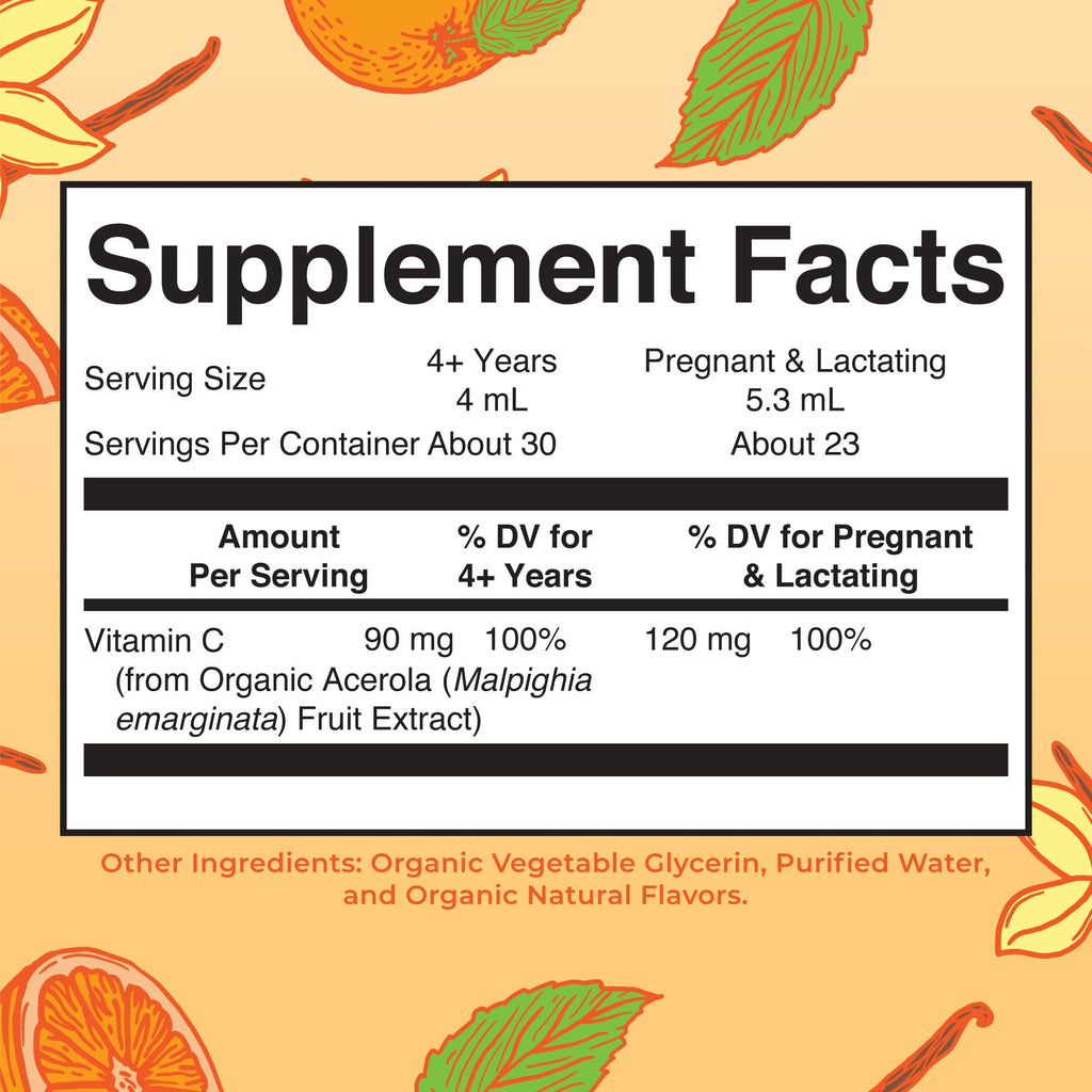 MARYRUTH'S Organic Vitamin C Supplement | Liquid Vitamin C Liquid Drops for Adults & Kids | Immune Support Supplement for Overall Health