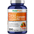 NusaPure Papaya Papain Enzyme Complex 240,000 PU - 200 Veggie Caps - Suitable for Vegetarian, Vegan Non-GMO NusaPure Au supplements