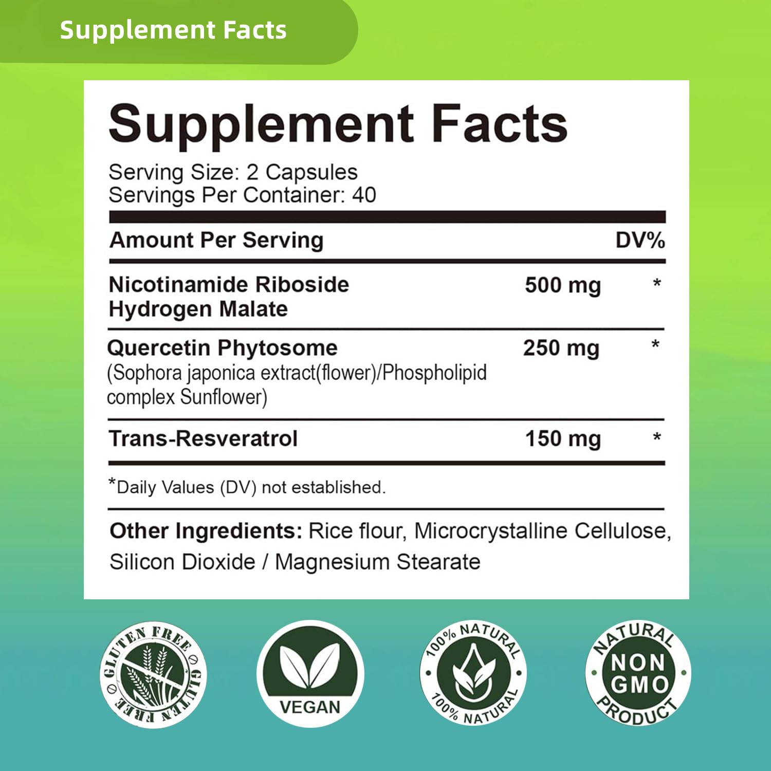 Renyqatt NAD+ Supplement - Liposomal Nicotinamide Riboside - Supplement for Anti-Aging, Energy, Focus - 80 Capsules（1B） Renyqatt Au supplements
