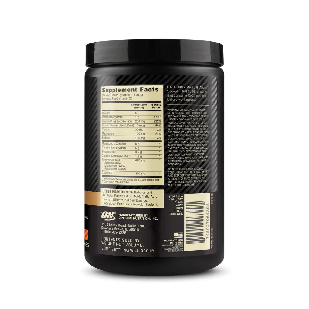 Optimum Nutrition Gold Standard Pre Workout Advanced, with Creatine, Beta-Alanine Optimum Nutrition Au supplements