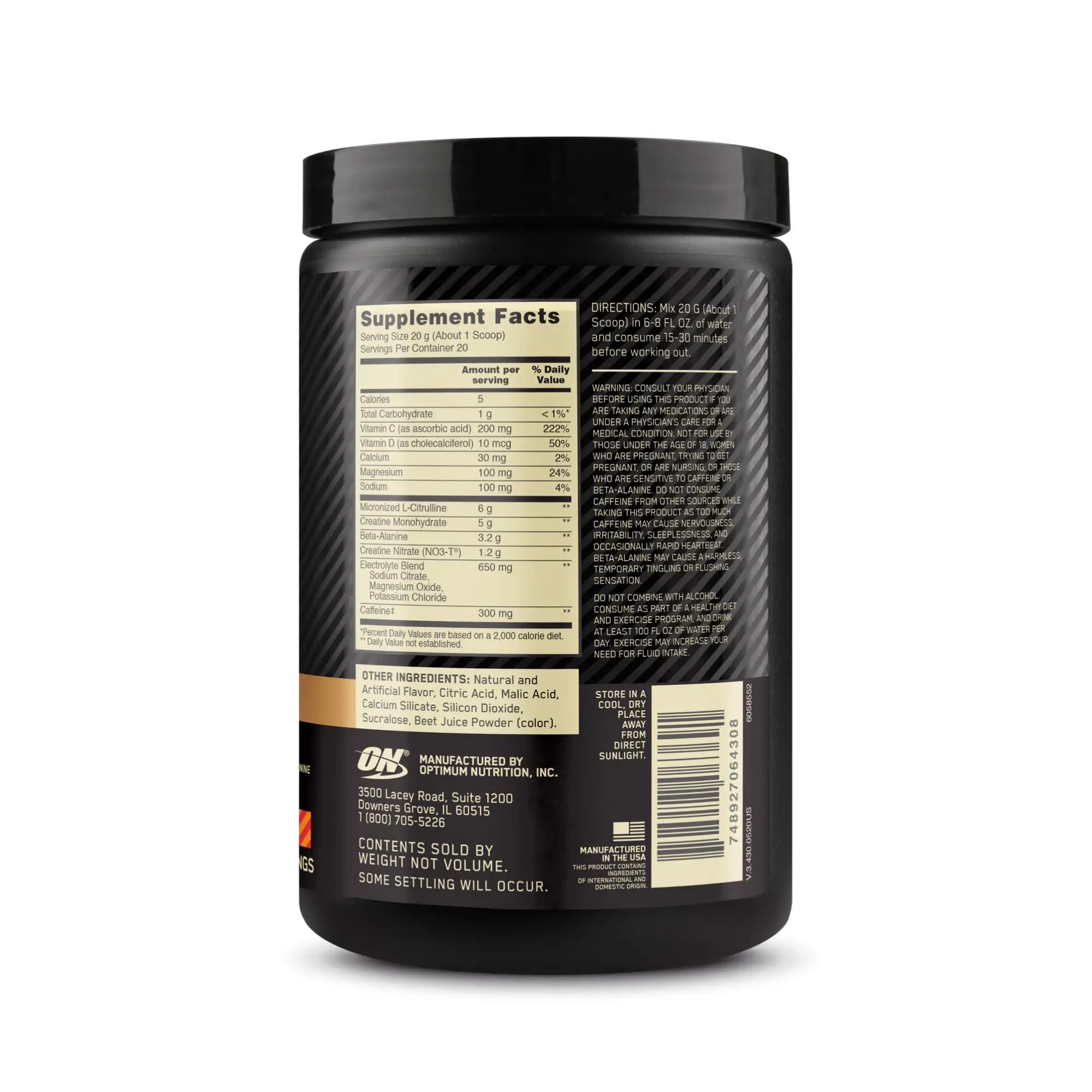 Optimum Nutrition Gold Standard Pre Workout Advanced, with Creatine, Beta-Alanine Optimum Nutrition Au supplements