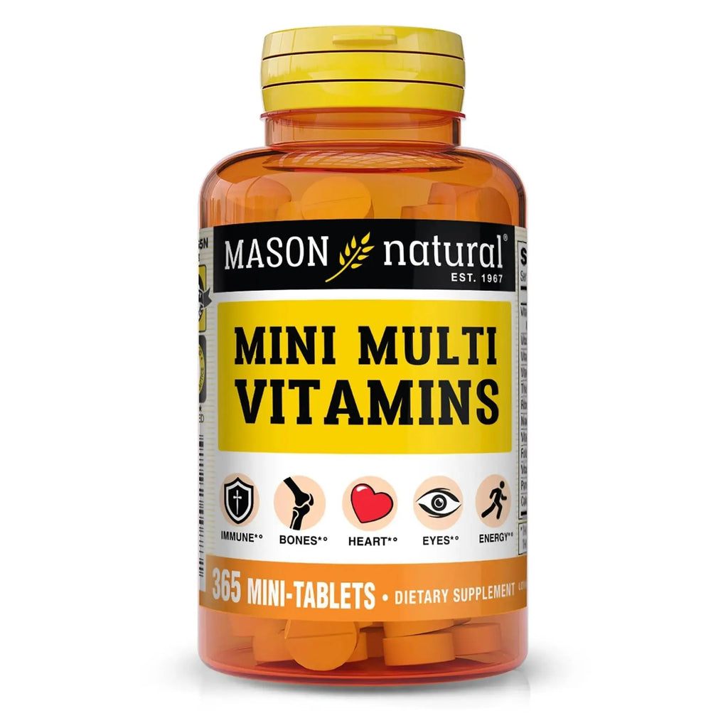 MASON NATURAL Mini Multi Vitamins, Vitamins A, C, D3, E, B1, B2, B3, B6, B12, Folate and Calcium for Overall Health, 1 Year Supply MASON NATURAL Au supplements