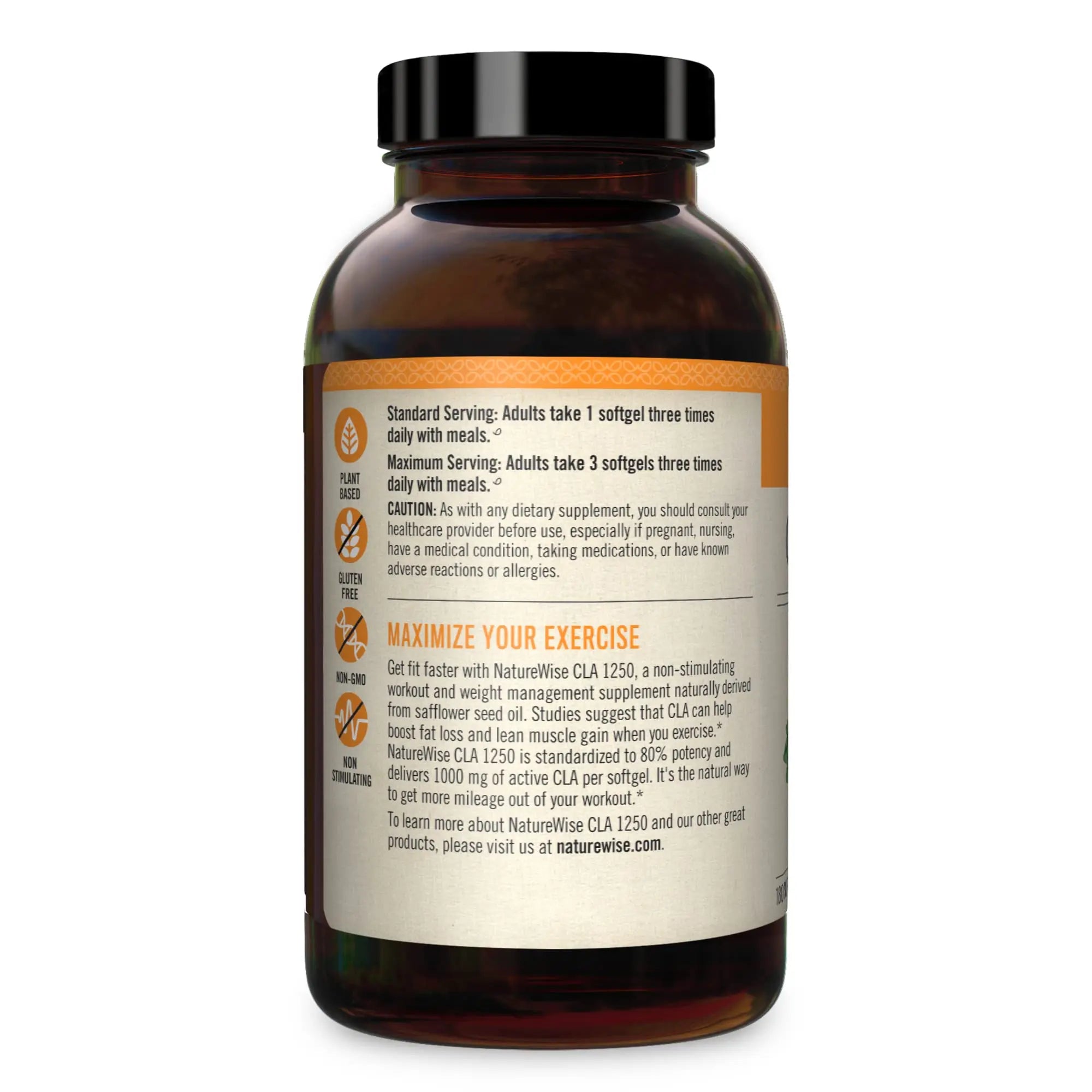 NatureWise CLA 1250 Support Exercise Naturally (2-Month Supply), Support Fitness goals NatureWise Au supplements