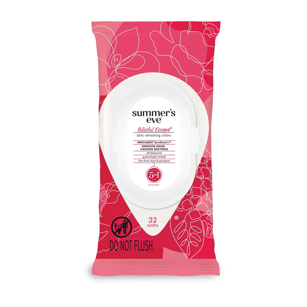 Summer's Eve Blissful Escape Daily Refreshing Feminine Wipes, Removes Odor, pH balanced, 32 Count Summer's Eve Au supplements