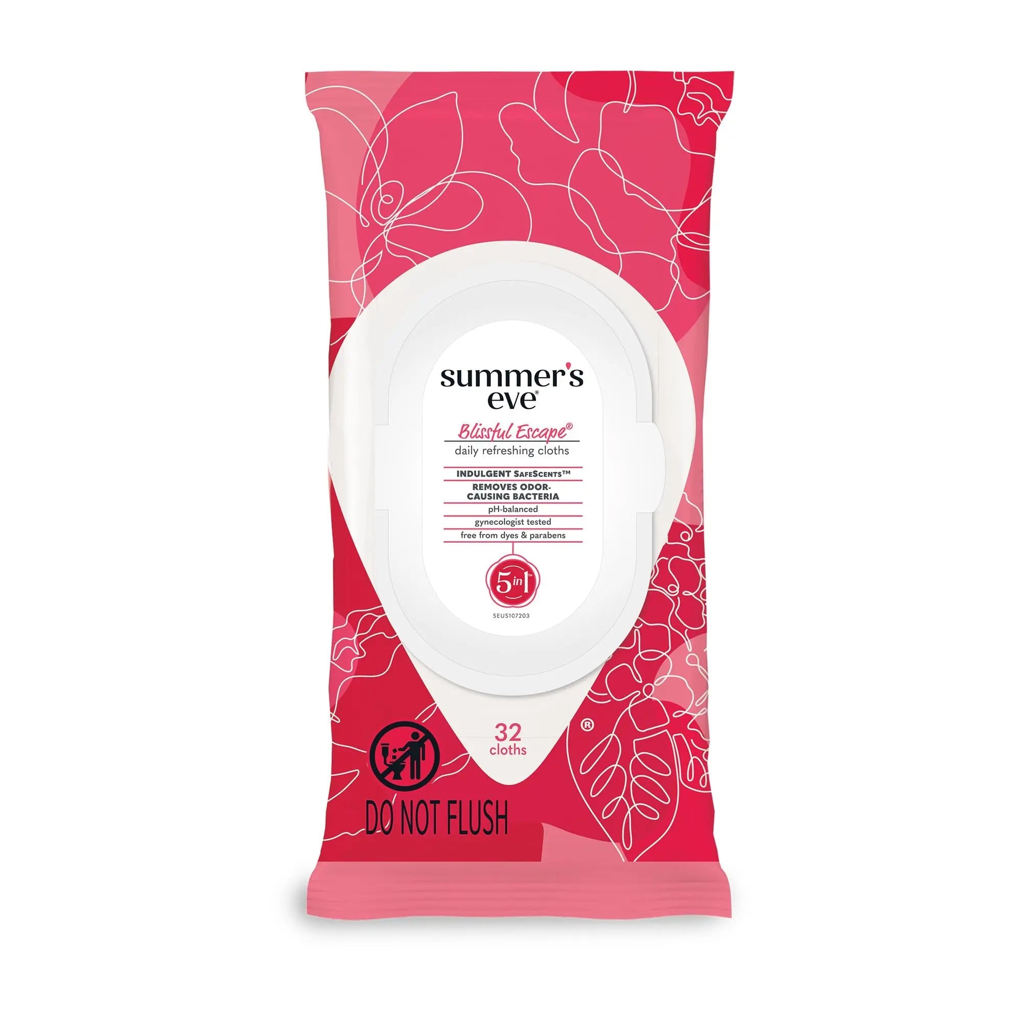 Summer's Eve Blissful Escape Daily Refreshing Feminine Wipes, Removes Odor, pH balanced, 32 Count Summer's Eve Au supplements