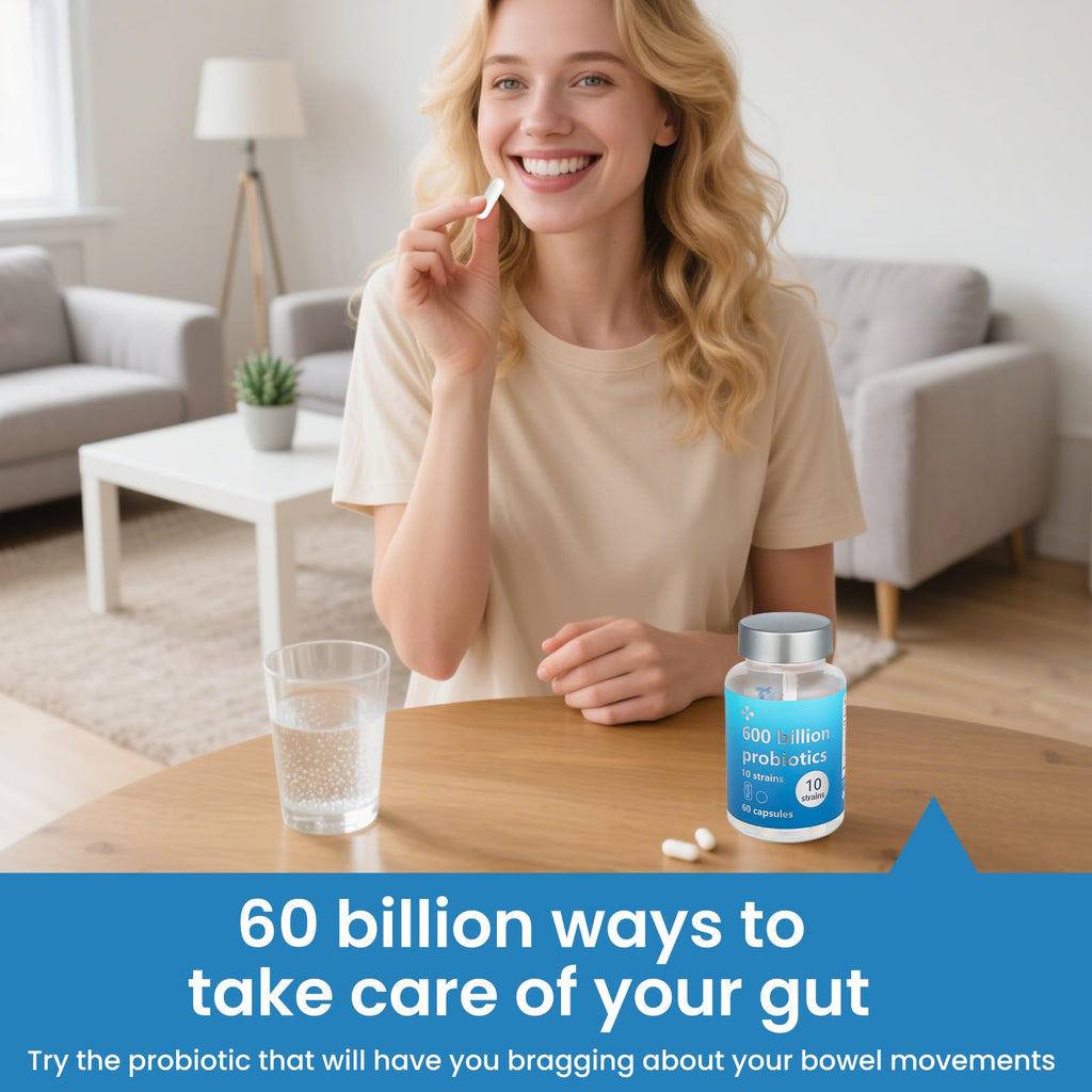 LOUDSAY Probiotics 60 Billion CFU - 10 Strains - Immune, Digestive & Gut Health - Supports Occasional Constipation, Diarrhea, Gas & Bloating - for Women & Men - 60 ct LOUDSAY Au supplements