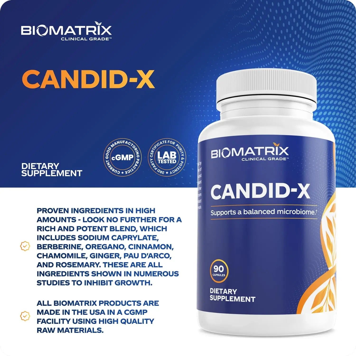 BioMatrix Candid-X Gut Cleanse with Berberine, Oregano, Sodium Caprylate, Chamomile, Ginger BioMatrix Au supplements