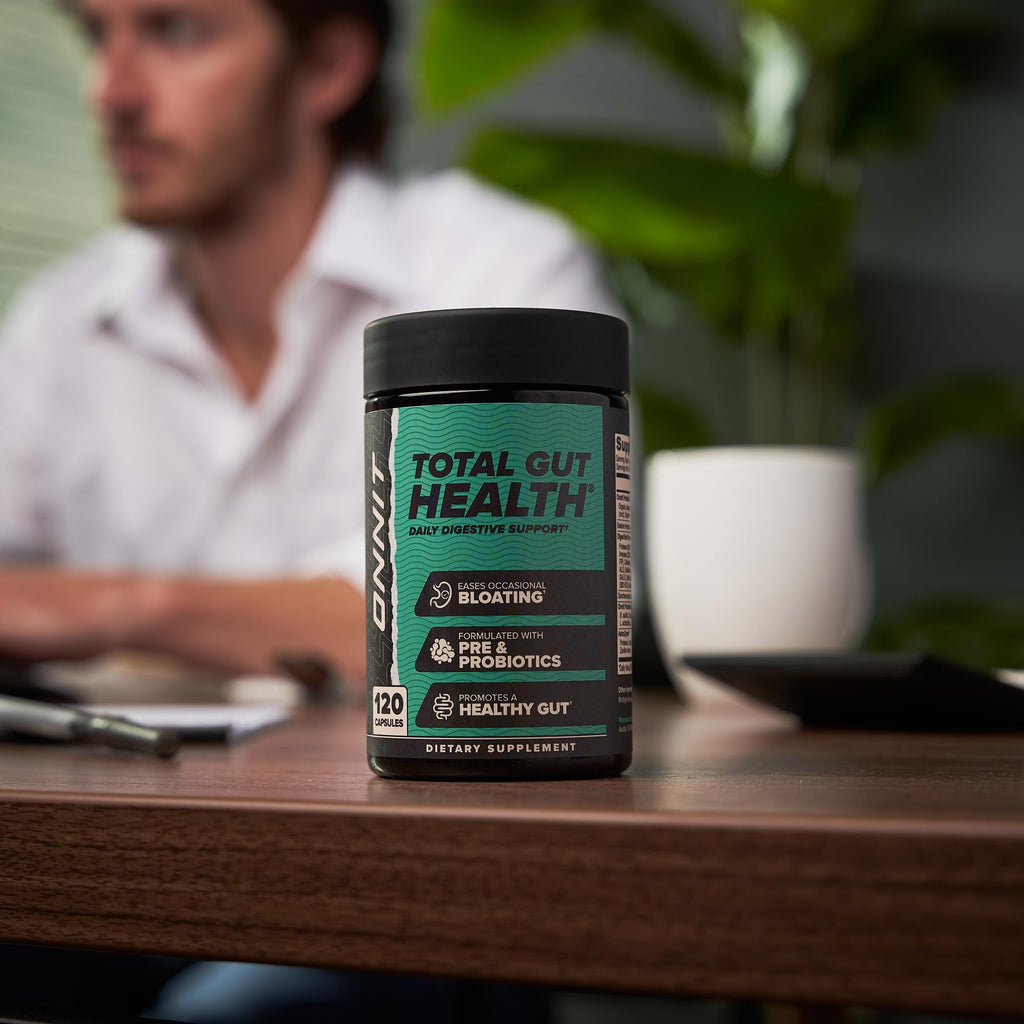 ONNIT Total Gut Health Daily Digestive Support, IGEN™ Non-GMO Tested Digestion Supplement for Women and Men with 7 Strains of Probiotics,