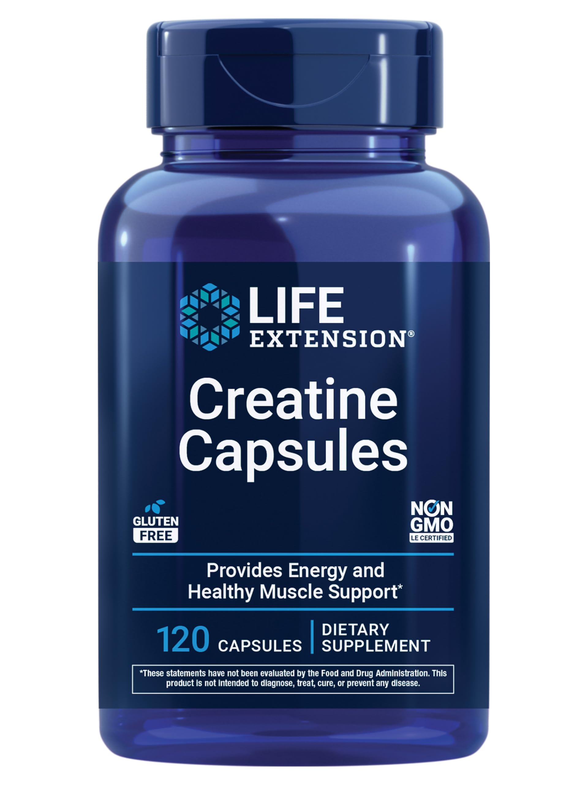 Life Extension Creatine Capsules – Creatine Monohydrate – Promotes Strength, Lean Muscle, Healthy Endurance – Non-GMO, Gluten-Free – 120 Capsules Life Extension Au supplements