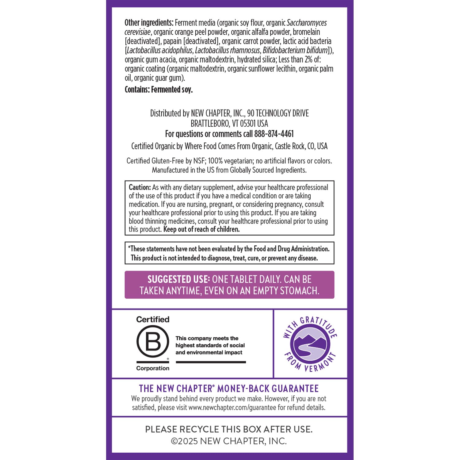 New Chapter Women’s Multivitamin 40+, extra B6 & B12, Biotin for Hair Growth, D3, Vit C, Zinc for Immune & Stress Support, Gentle on an Empty Stomach