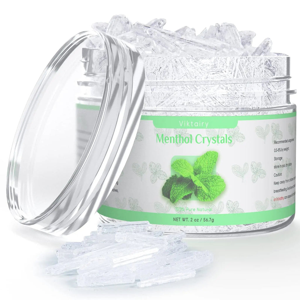Viktairy Menthol Crystals 2 oz, 100% Pure Organic Mint Crystals | Great for Making Shower Steamers Viktairy Au supplements