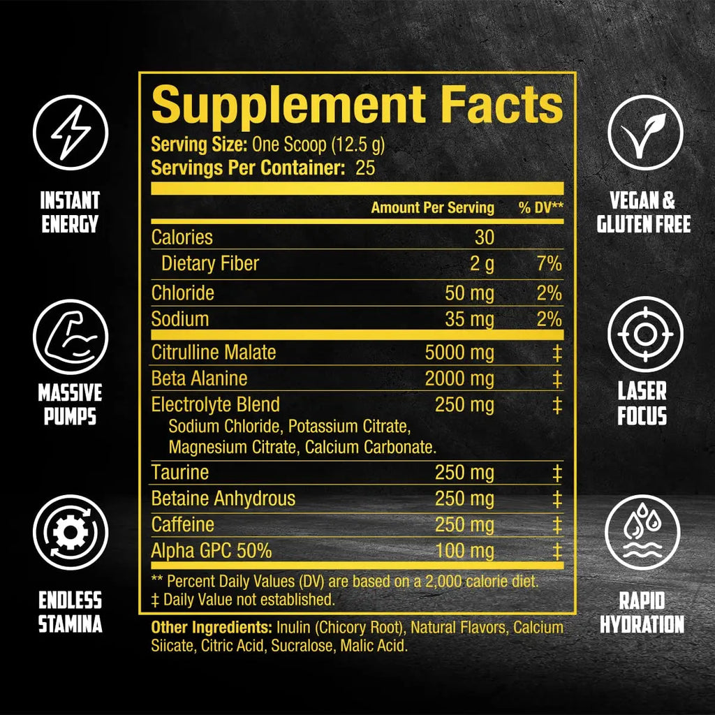 BALLISTIC Pre Workout | #1 New Pre Workout Powder w/ Nitric Oxide Booster, Electrolytes EPN Supplements Au supplements