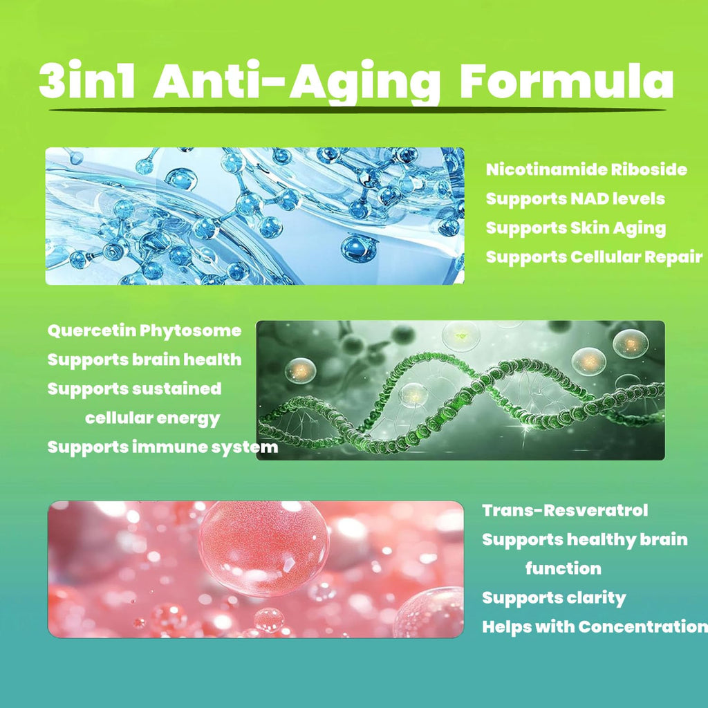 Renyqatt NAD+ Supplement - Liposomal Nicotinamide Riboside - Supplement for Anti-Aging, Energy, Focus - 80 Capsules（1B） Renyqatt Au supplements