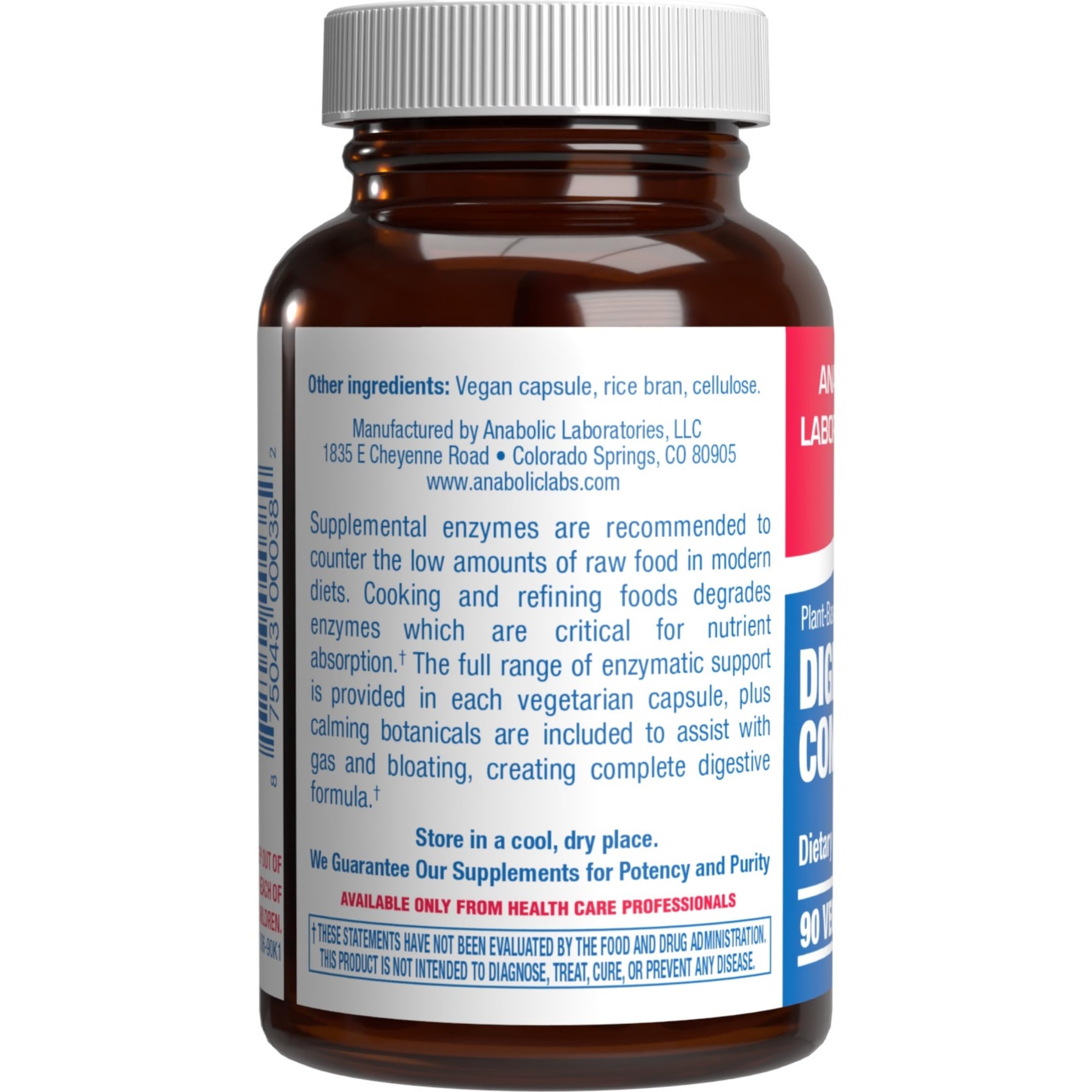 Plant Based Multi Digestive Enzymes Supplement - Clinically Formulated Digestion Supplement with Soothing Herbs and Enzymes for Women and Men