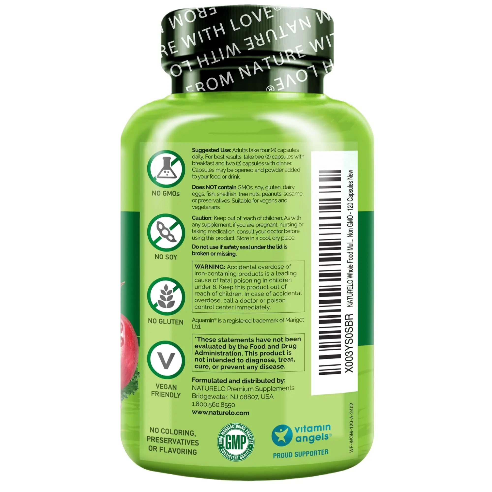 NATURELO Whole Food Multivitamin for Women - with Vitamins, Minerals, & Organic Extracts - Supplement for Energy and Heart Health NATURELO Au supplements