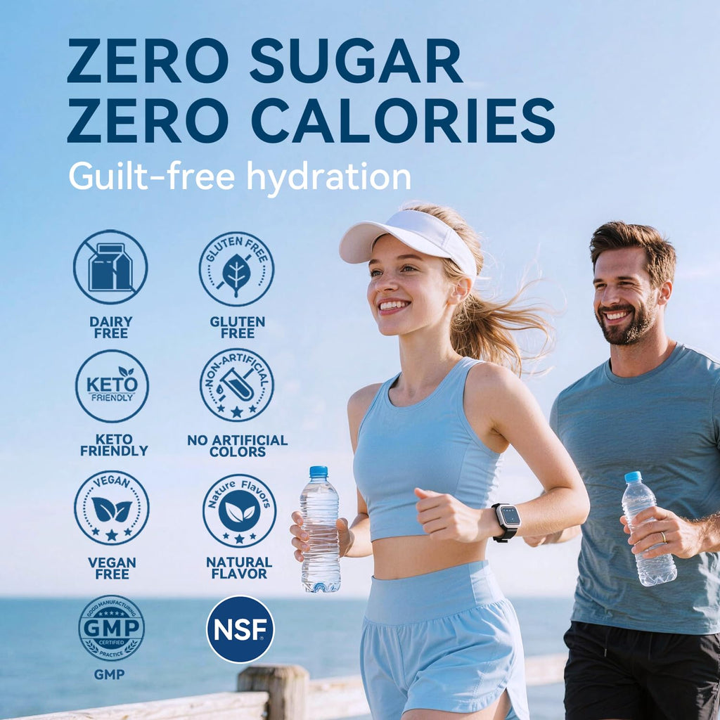 Aibiodi Electrolytes Powder Packets - Sugar Free & Zero Calorie Liquid Daily IV Drink Mix - Instant Hydration & Energy Supplement with 6 Electrolytes and 5 Vitamins