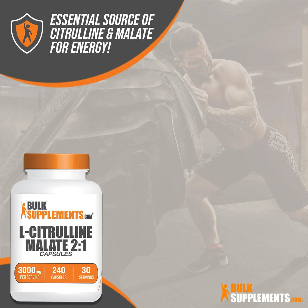 BULKSUPPLEMENTS.COM L-Citrulline Malate Capsules - Citrulline Malate 3000mg BULKSUPPLEMENTS.COM Au supplements