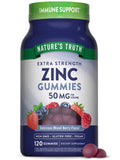 Nature's Truth Zinc Gummies for Adults | 50mg | 120 Count | Vegan, Non-GMO & Gluten Free Supplement | Mixed Berry Flavor