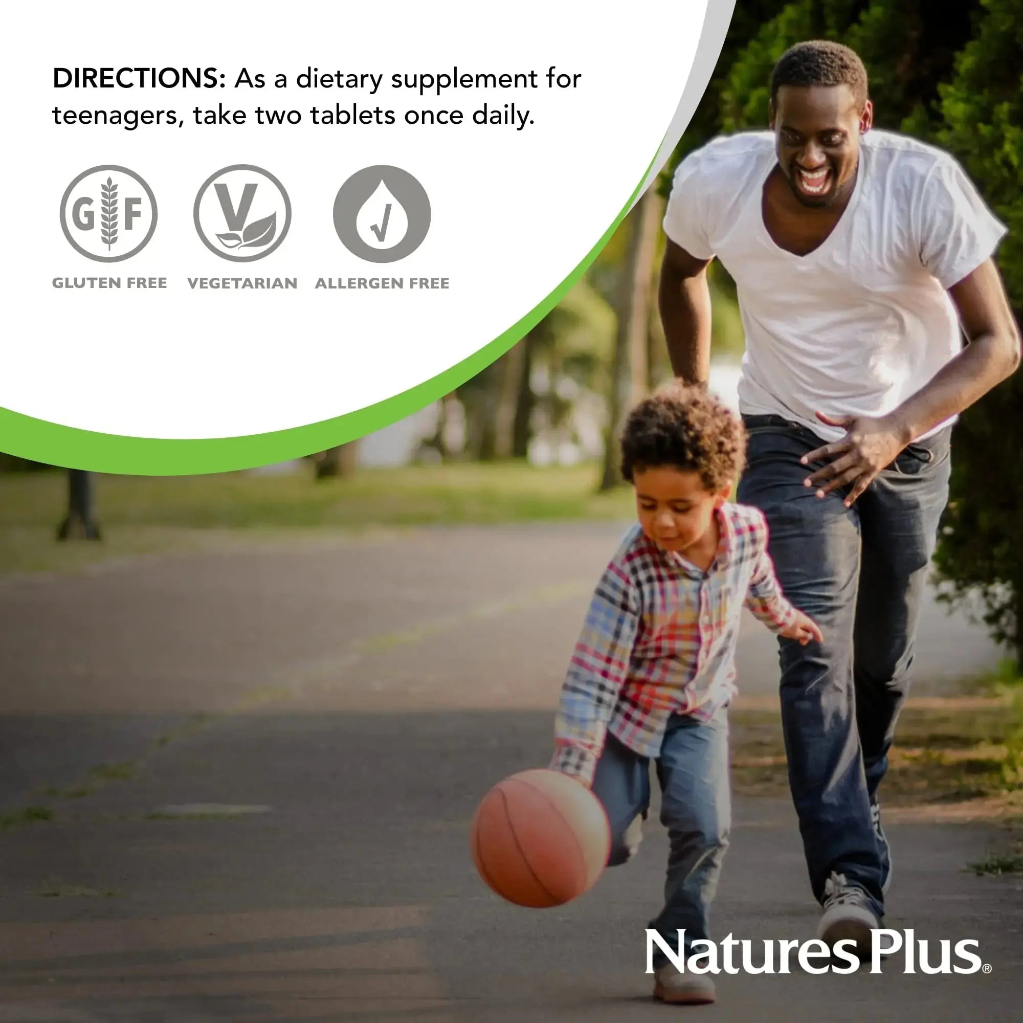 NaturesPlus Source of Life Power Teen - 180 Vegetarian Tablets - Teen Multivitamin with Minerals & Whole Foods for Mental Focus NaturesPlus Au supplements