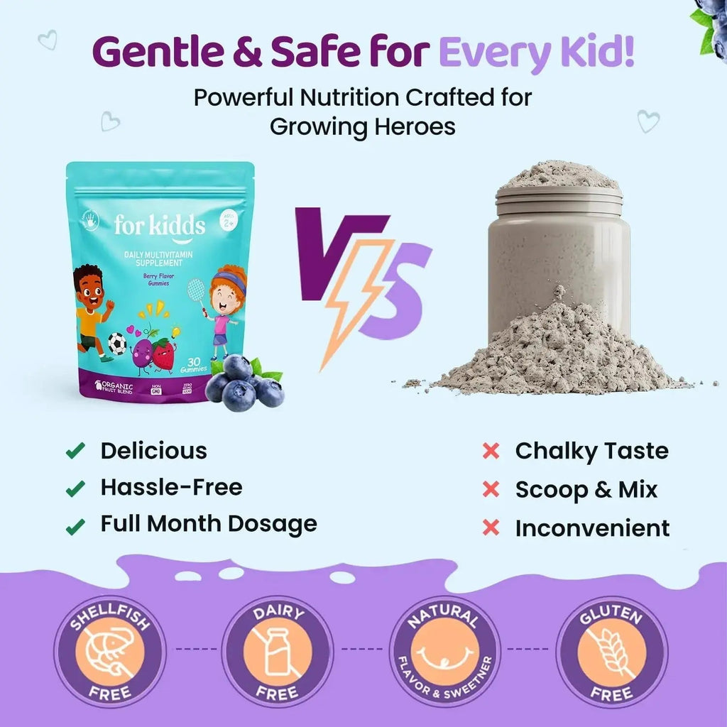 ZettoA Daily Multivitamins for Kids Ages 2+, Berry Gummies with 11 Essential Vitamins & Minerals for Immune Support ZettoA Au supplements