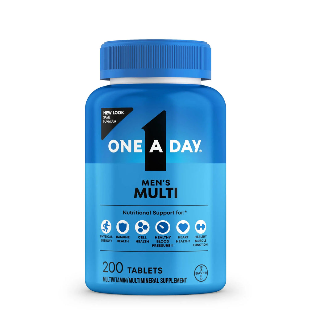 One A Day Multivitamin for Men - Daily Mens Multivitamins with Vitamin D, Zinc, Folic Acid, and B Vitamins, Physical Energy Support, 200 Count ONE A DAY Au supplements