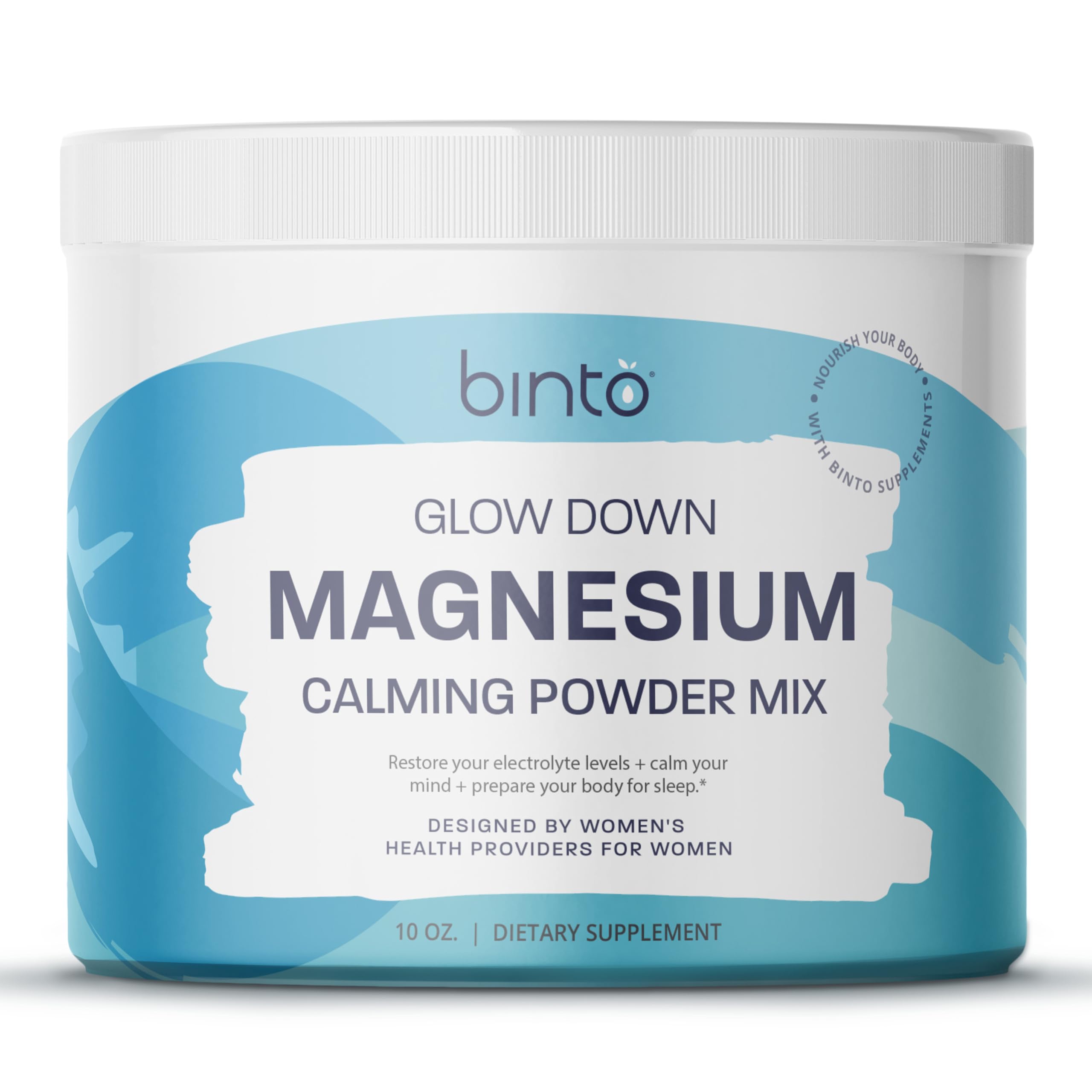 Binto Glow Down - Sleep Better & De-Stress with Our Berry Vanilla Magnesium Drink Mix, Made in USA, Sugar-Free, Preservative-Free, Gluten-Free Drink Mix (60 Day Supply) Binto Au supplements
