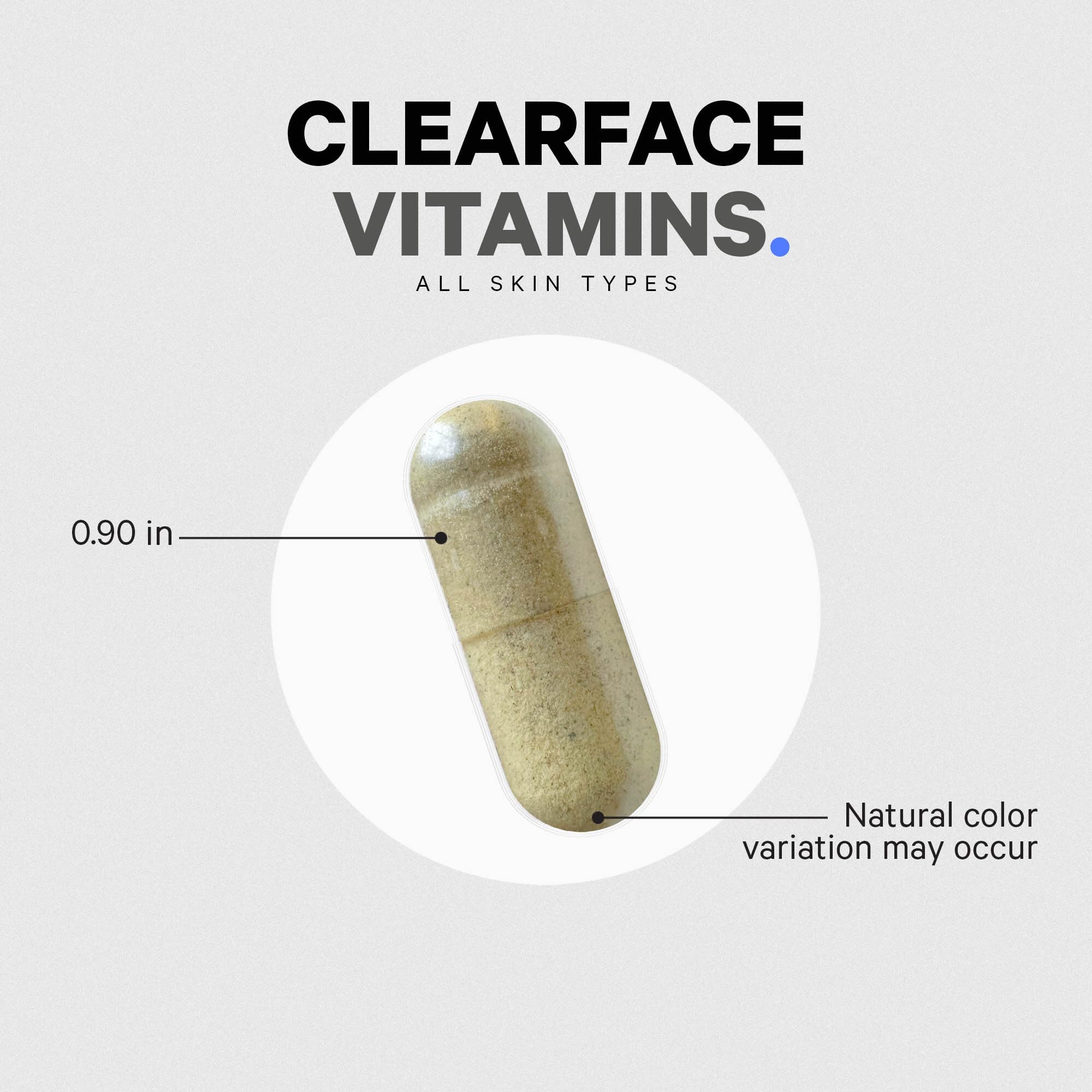 Codeage Clearface Pantothenic Acid, Niacin Supplement, Vitamins A, C, D3, E, Probiotics, Zinc, Riboflavin, Thiamin, L-Lysine HCL & Omega-3, Niacinamide, Skin Botanical Blend - Non-GMO - 90 Capsules Codeage Au supplements