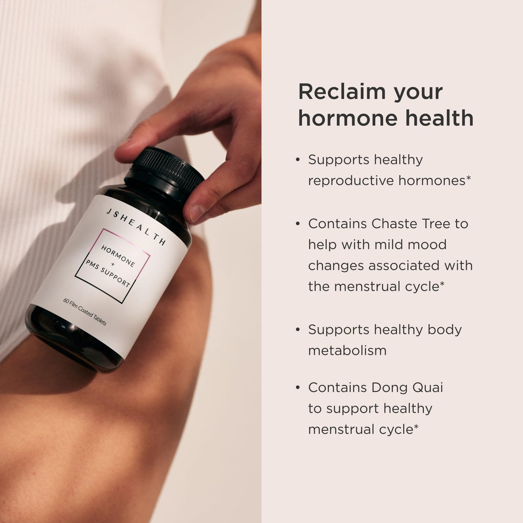 JSHealth Vitamins Hormone Balance for Women and PMS Support Supplement - Premenstrual Symptom Relief with Vitamins B3, B6 & Magnesium (60) JSHealth Au supplements