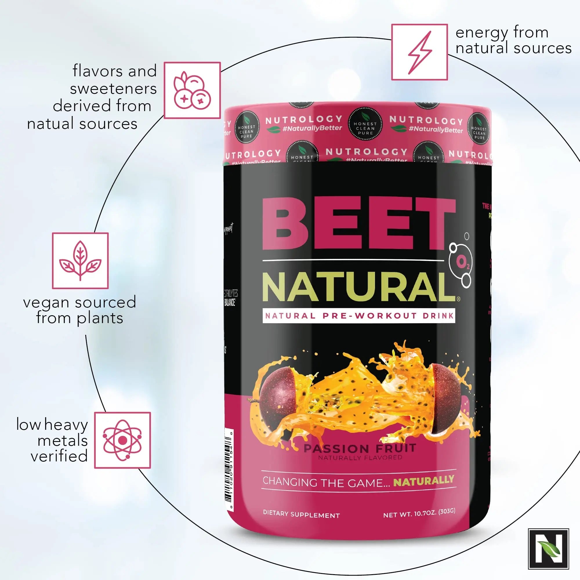 Nutrology Beet Natural O2, Pre Workout Powder, Energy, Endurance; Nitric Oxide Booster Nutrology Au supplements