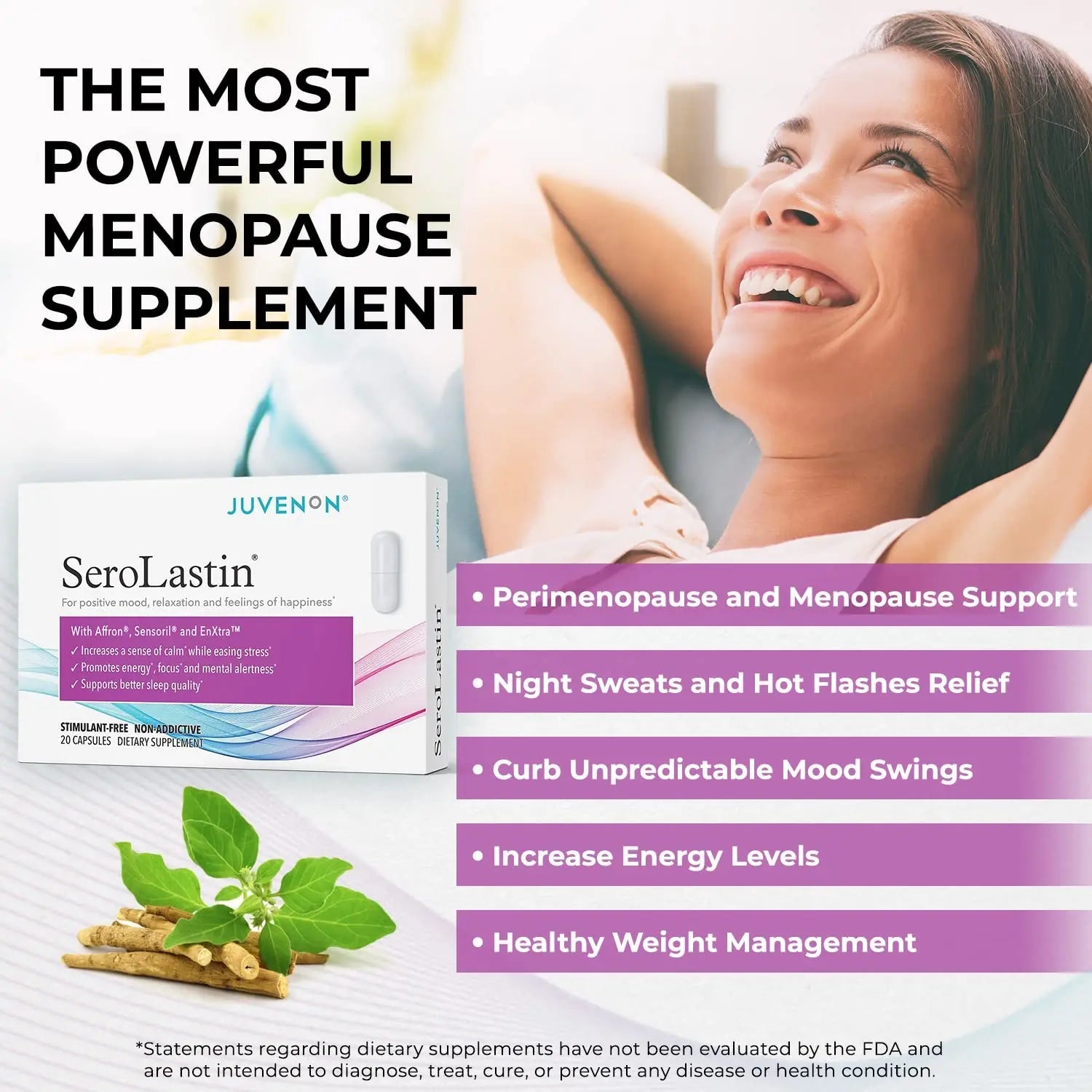 Juvenon Menopause Supplements for Women Mood Support, Hot Flashes Relief, Peri Juvenon Au supplements