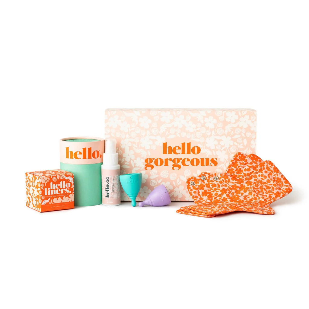 The Hello Starter Pack (Double Box XS/SM + 3-Pack Liners + Spray) 1 ea THE HELLO CUP Au supplements