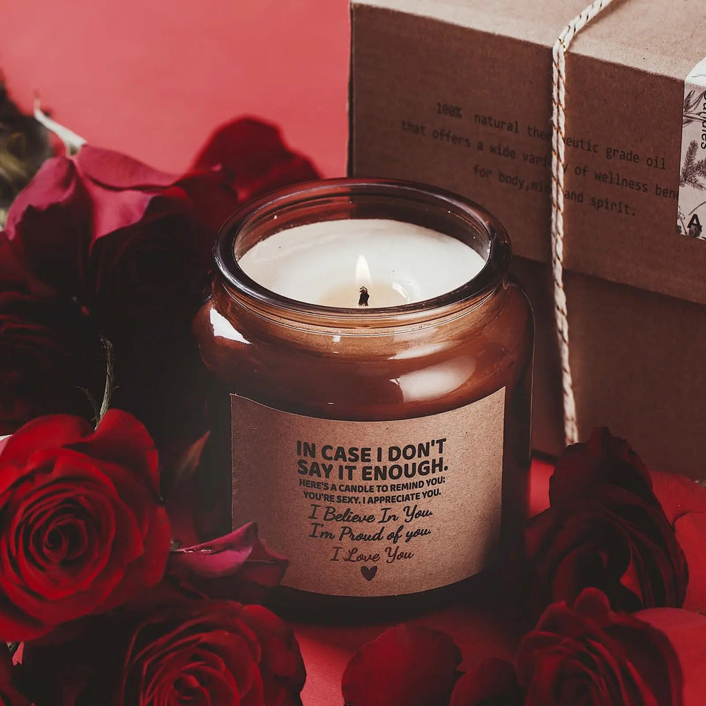 Candle Amber Moss Scented, Valentines Day Gifts for Her Girlfriend Wife, Romantic Anniversary YINUO LIGHT Au supplements