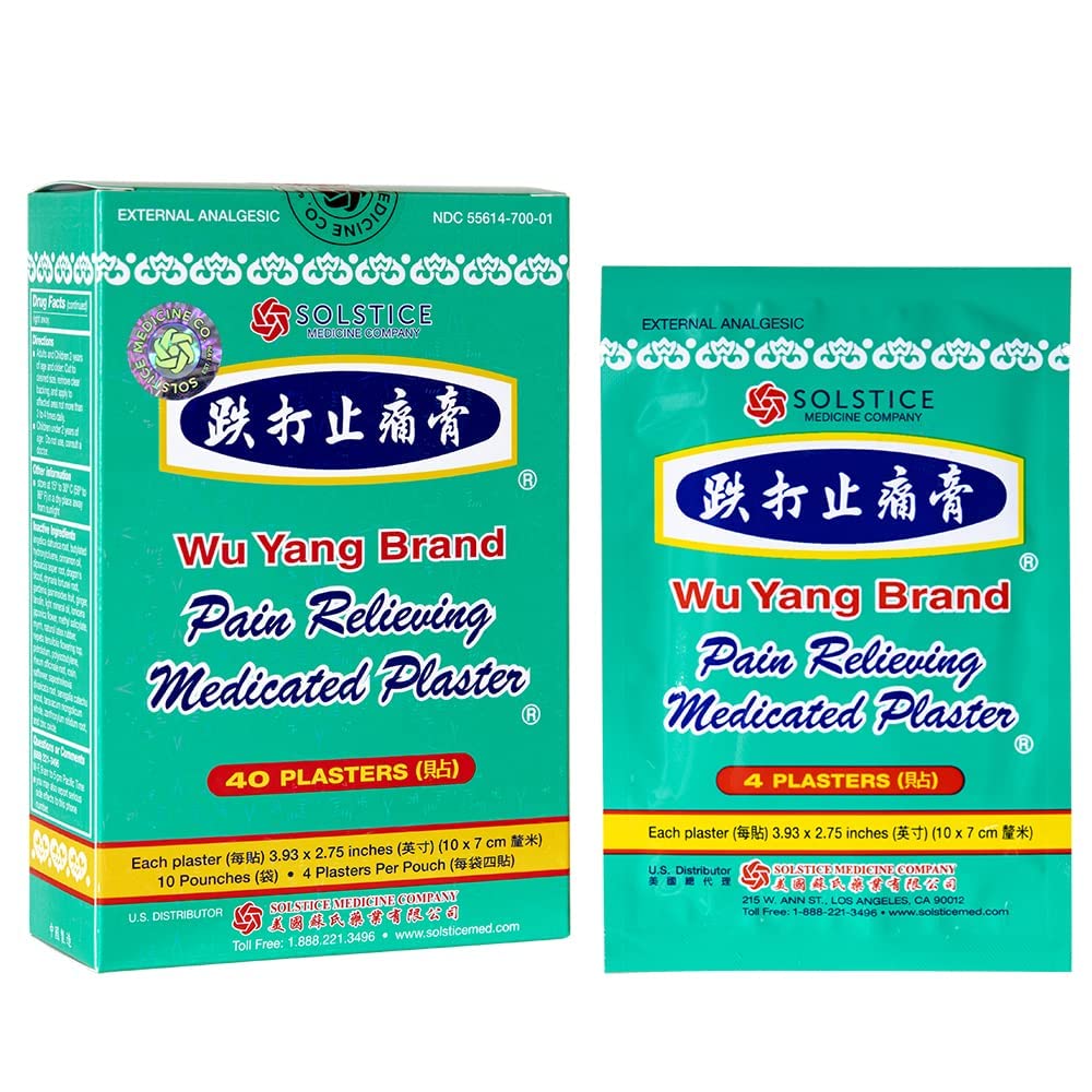 Wu Yang Brand Pain Relieving Medicated Plaster (40 Plasters per Box) (1 Box) Solstice Medicine Company Au supplements