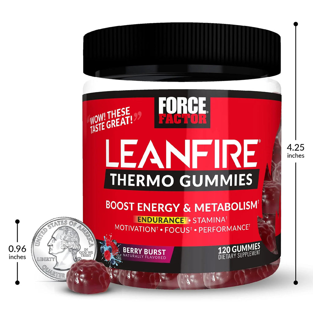 Force Factor LeanFire Thermo Gummies with B12 Vitamins, Caffeine, & Green Coffee Bean Force Factor Au supplements
