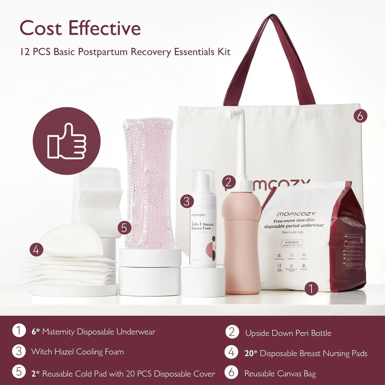 Momcozy Postpartum Recovery Essentials Kit, Labor Delivery Mom Care Kit, Self-Absorbent Disposable Momcozy Au supplements
