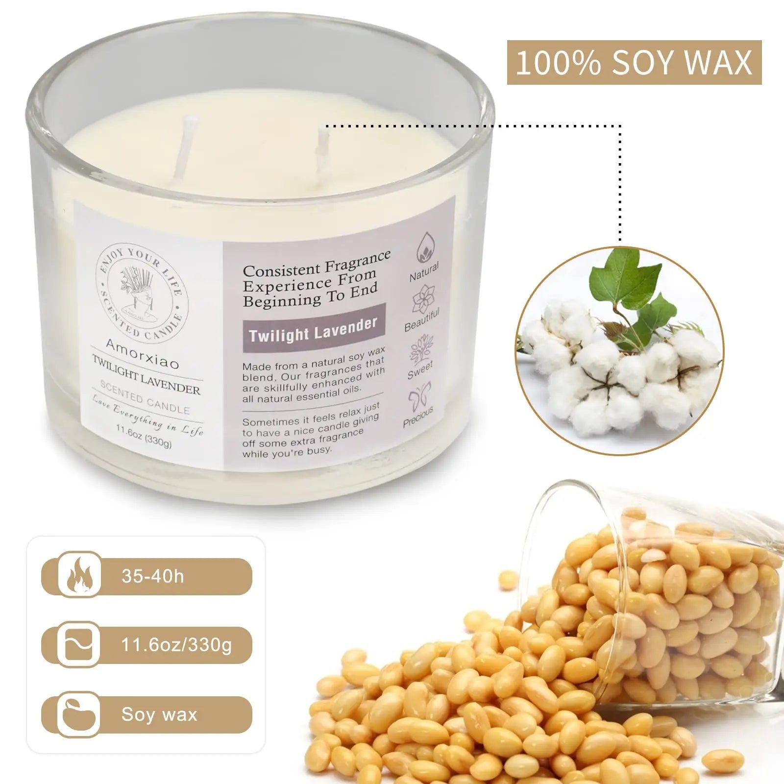 3 Pack Candles for Home Scented, 34.8 oz 240 Hour Long Lasting Candles Set, Grapefruit &Lavender ROSIANS Au supplements